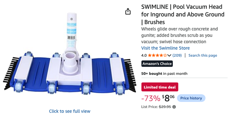 Swimline Pool Vacuum Head