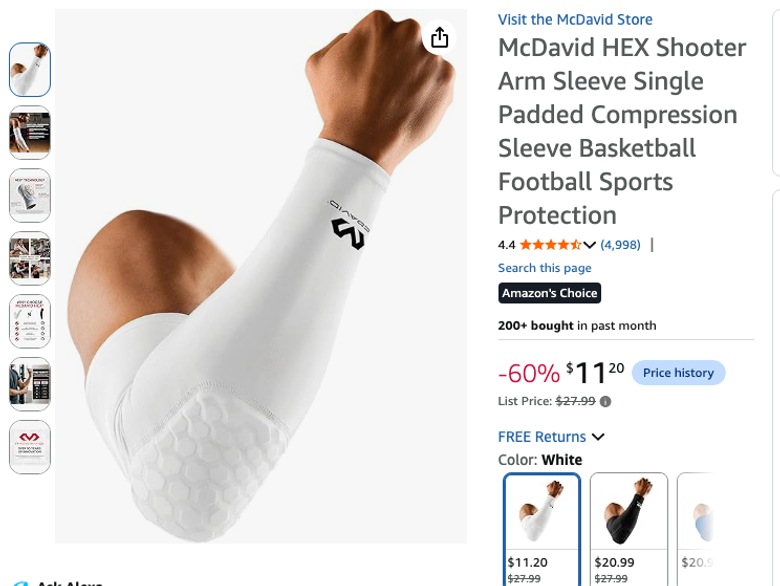 McDavid HEX Shooter Arm Sleeve