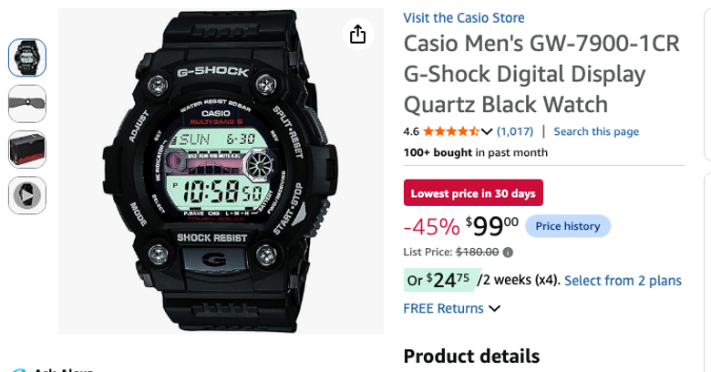 Casio G-Shock GW-7900 Digital Watch