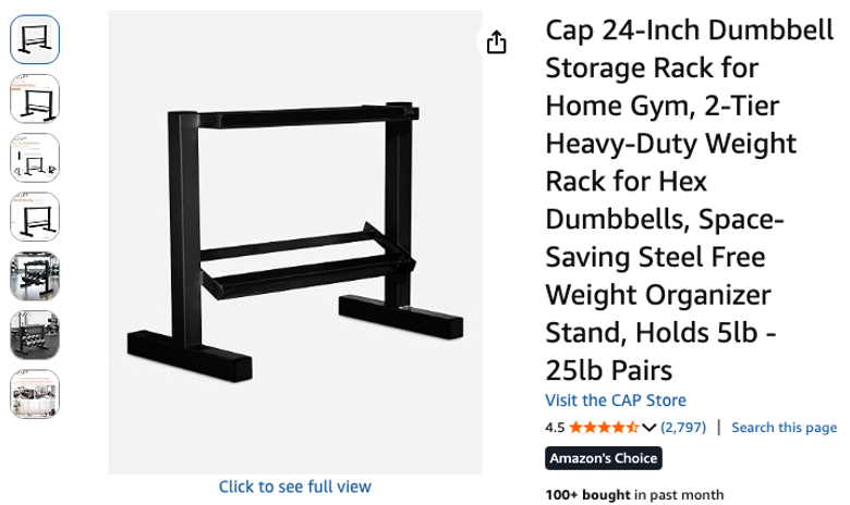 CAP 24-Inch Dumbbell Storage Rack