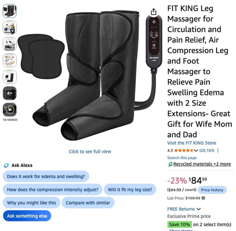 FIT KING Leg and Foot Massager