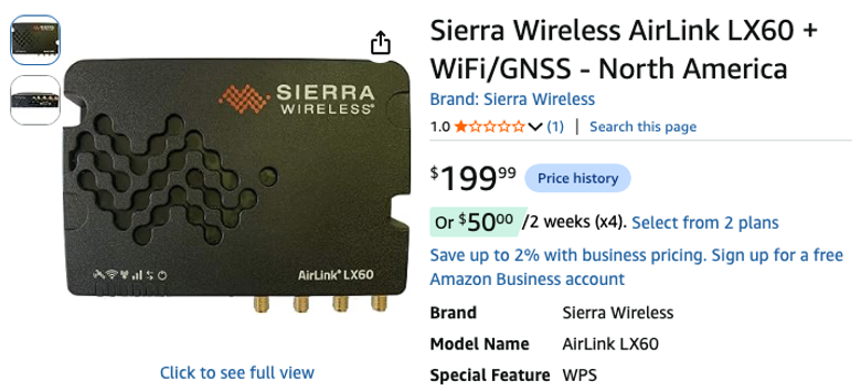 Sierra Wireless AirLink LX60 + WiFi/GNSS - North America