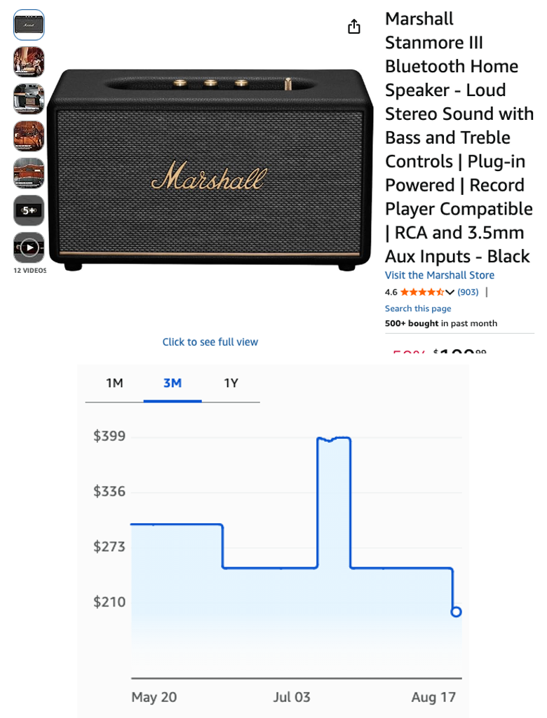 Marshall Stanmore III Bluetooth Home Speaker