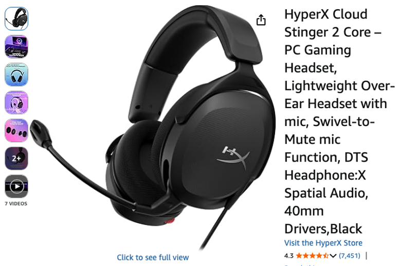 HyperX Cloud Stinger 2 Core PC Gaming Headset