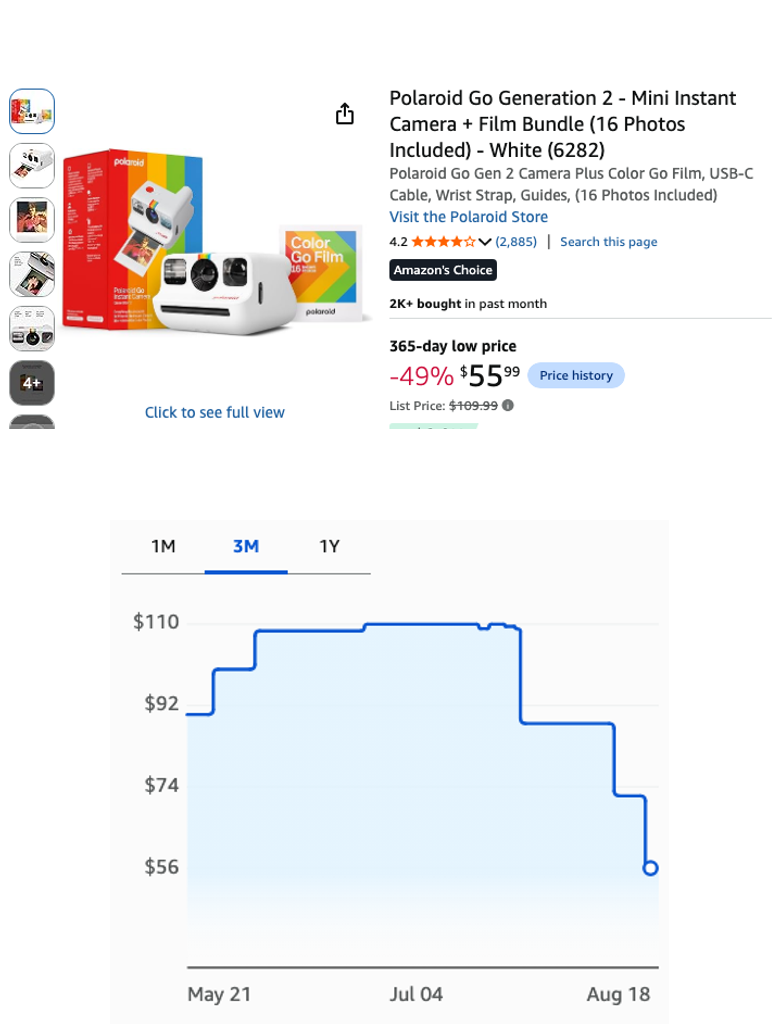 Polaroid Go Generation 2 Mini Instant Camera Bundle