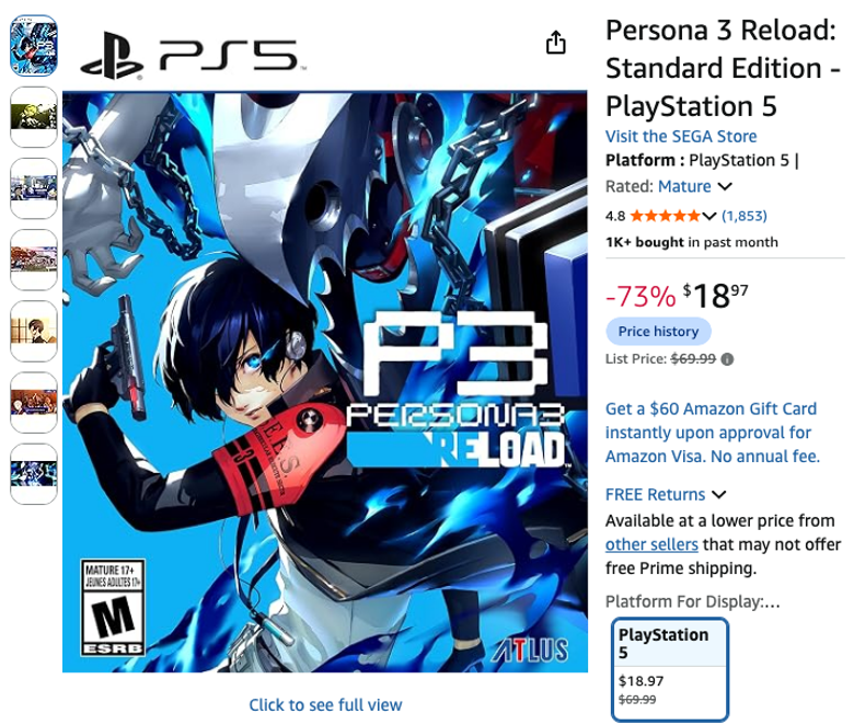 Persona 3 Reload: Standard Edition - PlayStation 5