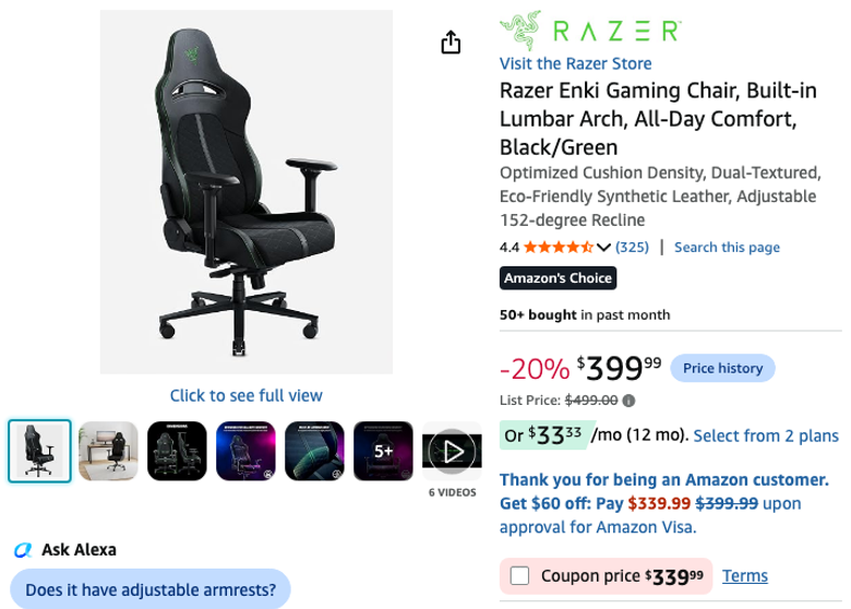 Razer Enki Gaming Chair