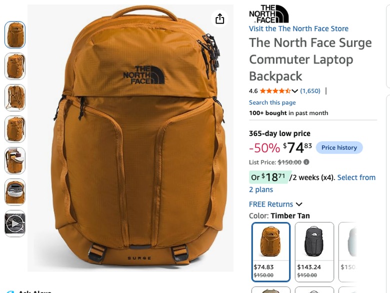 The North Face Surge Commuter Laptop Backpack