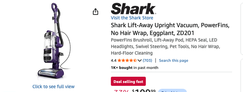 Shark Lift-Away Upright Vacuum