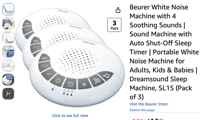 Beurer White Noise Machine 3-Pack