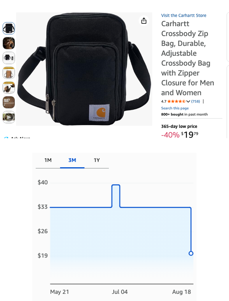 Carhartt Crossbody Zip Bag