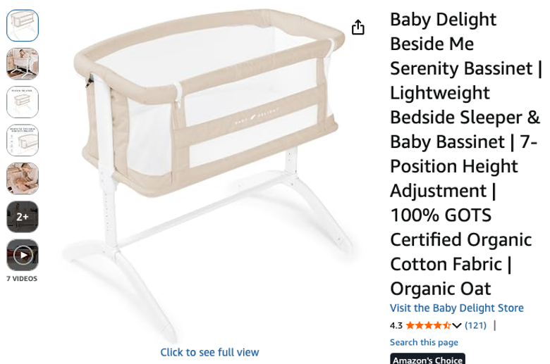 Baby Delight Beside Me Serenity Bassinet
