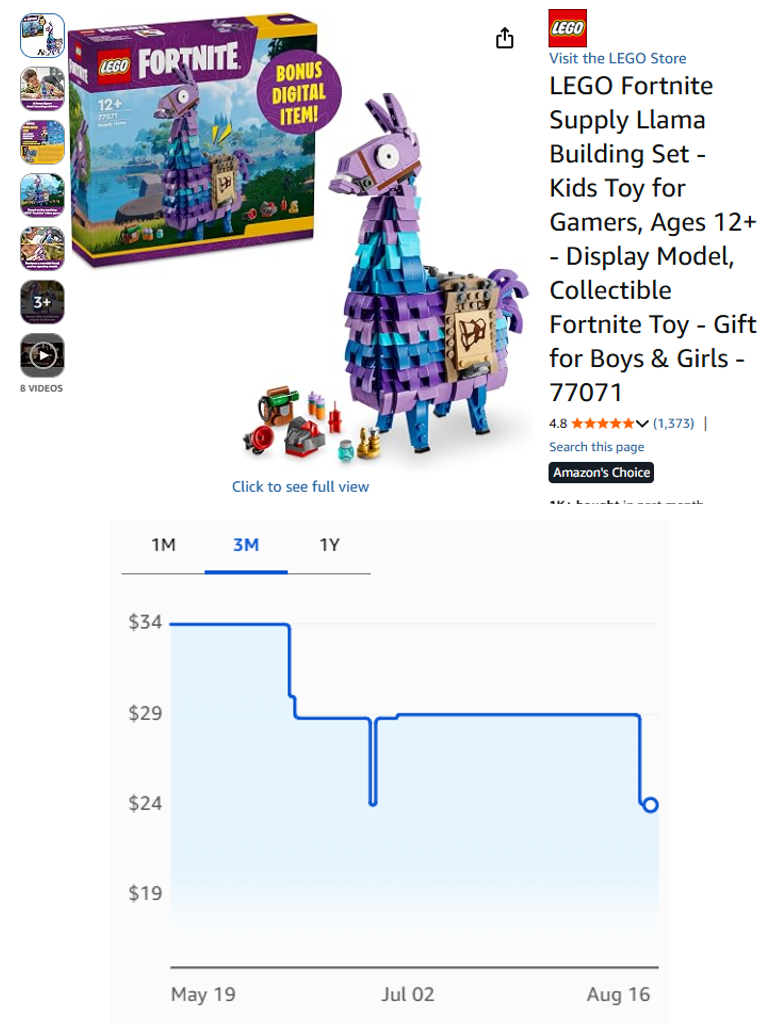 LEGO Fortnite Supply Llama Building Set 77071