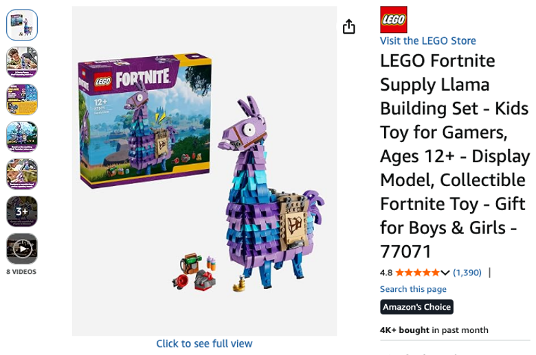 LEGO Fortnite Supply Llama Building Set