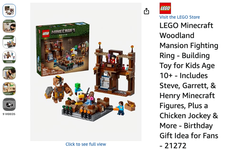 LEGO Minecraft Woodland Mansion Fighting Ring