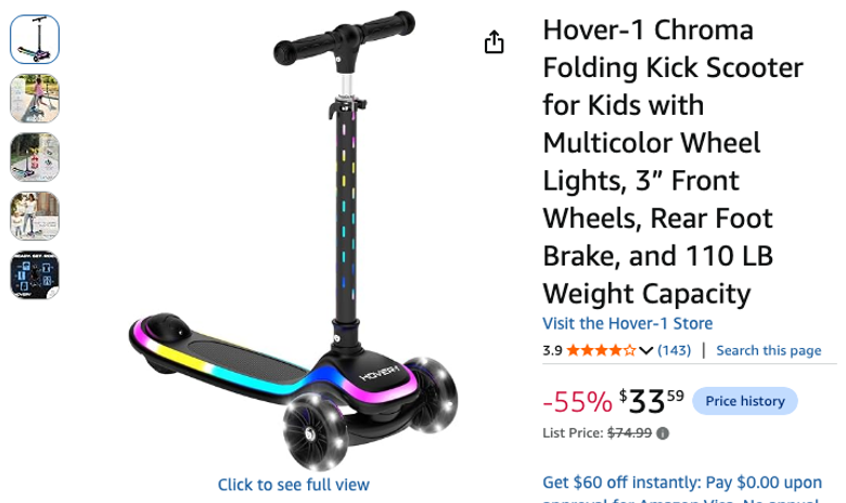 Hover-1 Chroma Folding Kick Scooter for Kids