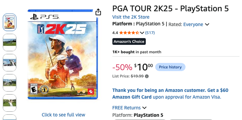 PGA TOUR 2K25 for PlayStation 5