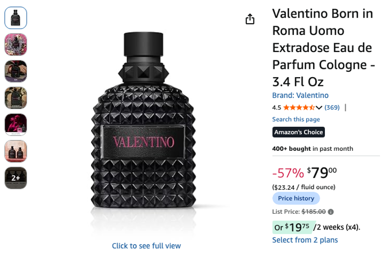 Valentino Born in Roma Uomo Extradose Eau de Parfum 3.4 oz