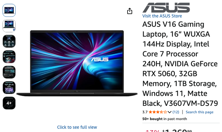 ASUS V16 Gaming Laptop