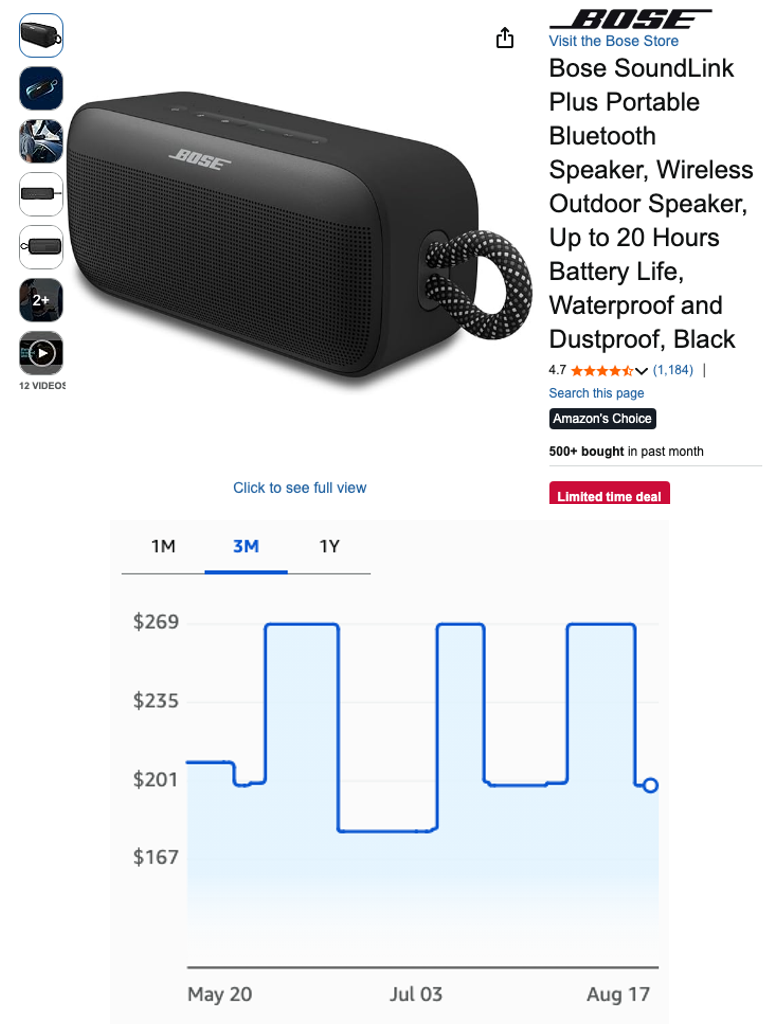Bose SoundLink Plus Portable Bluetooth Speaker