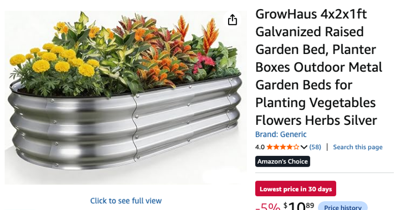 GrowHaus Galvanized Raised Garden Bed