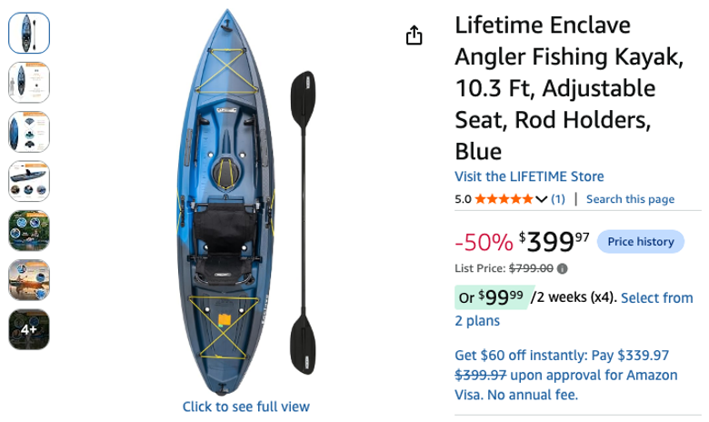 Lifetime Enclave Angler Fishing Kayak