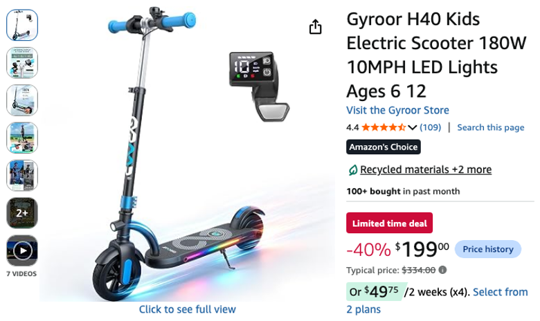 Gyroor H40 Kids Electric Scooter