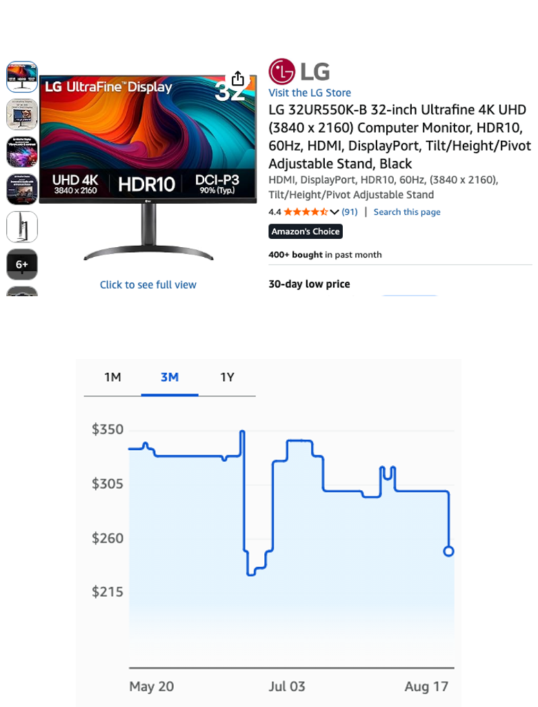 LG 32-inch Ultrafine 4K UHD Monitor