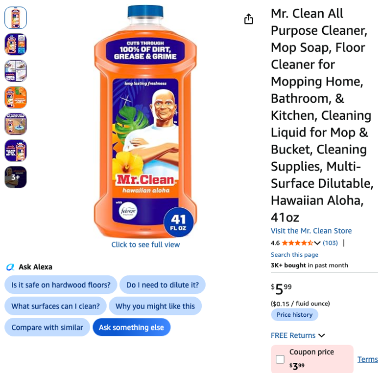 Mr. Clean Hawaiian Aloha All Purpose Cleaner 41 oz