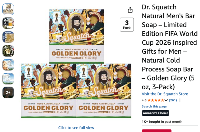 Dr. Squatch Golden Glory Bar Soap 3-Pack