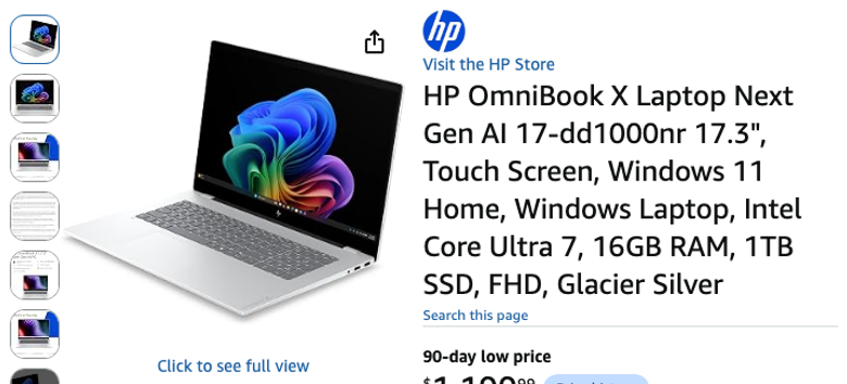 HP OmniBook X 17.3" AI Laptop