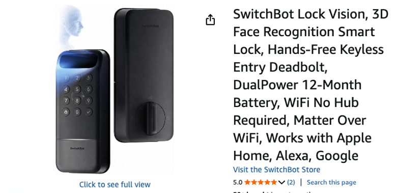 SwitchBot Lock Vision Smart Lock