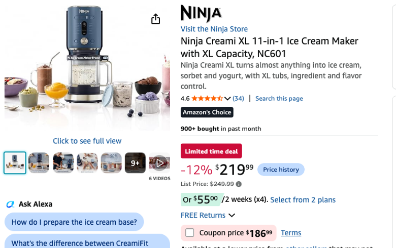 Ninja CREAMi XL 11-in-1 Ice Cream Maker