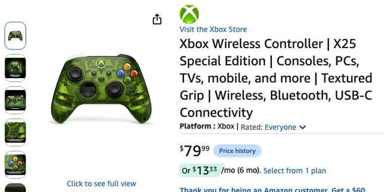 Xbox Wireless Controller X25 Special Edition